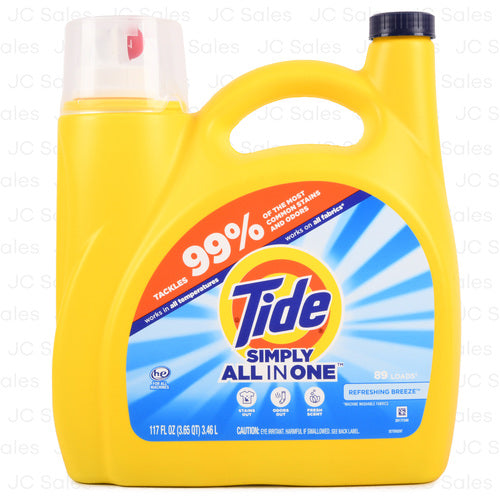 TIDE LIQUID SIMPLY CLEAN REFRESHING BREEZE 117 OZ